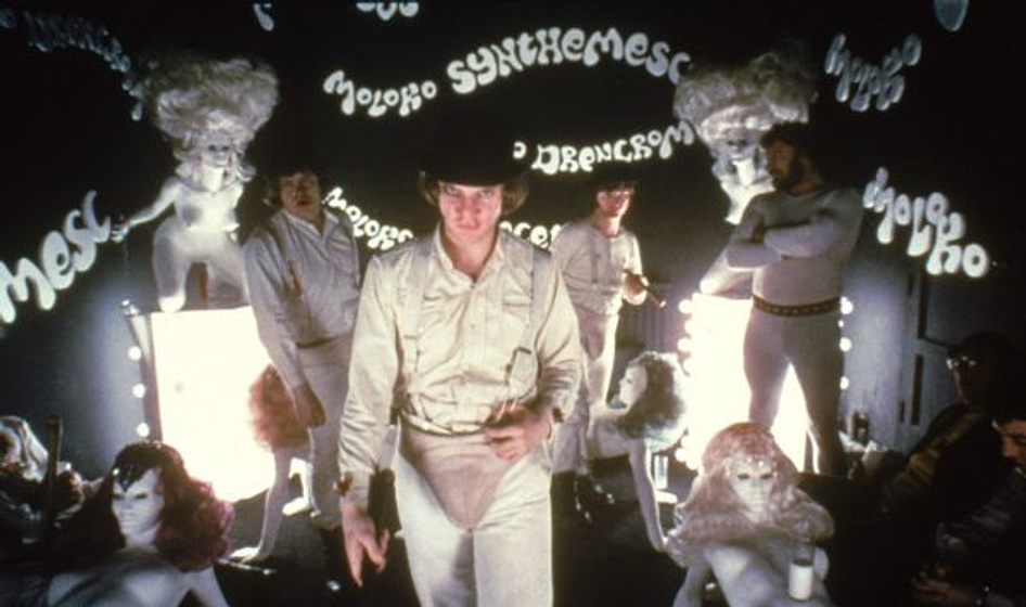 Malcolm McDowell en La naranja mecánica