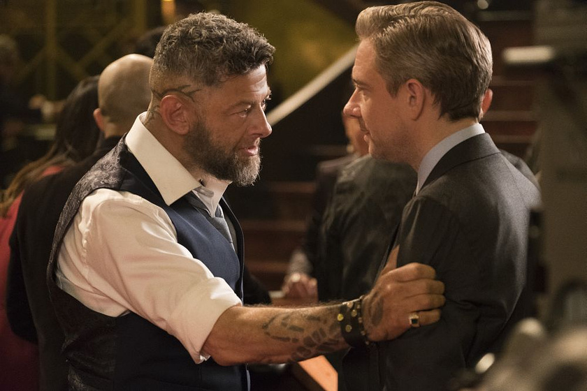 Andy Serkis y Martin Freeman en Black Panther