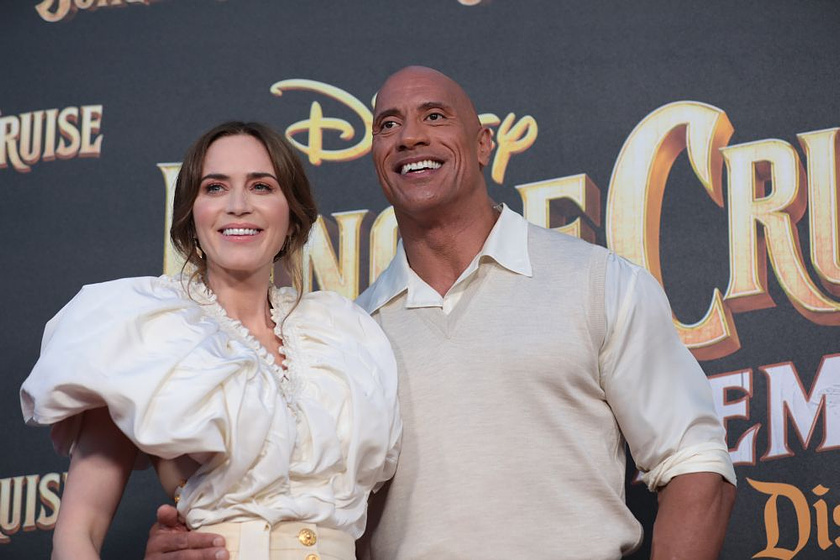 Dwayne Johnson y Emily Blunt en Jungle Cruise (Premiere en Los Angeles. Julio 2021)
