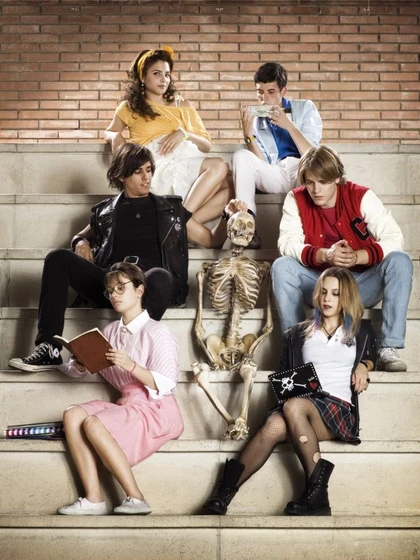 Javier Bódalo, Andrea Duro, Anna Castillo, Aura Garrido, Jaime Olias y Alex Maruny en Promoción fantasma