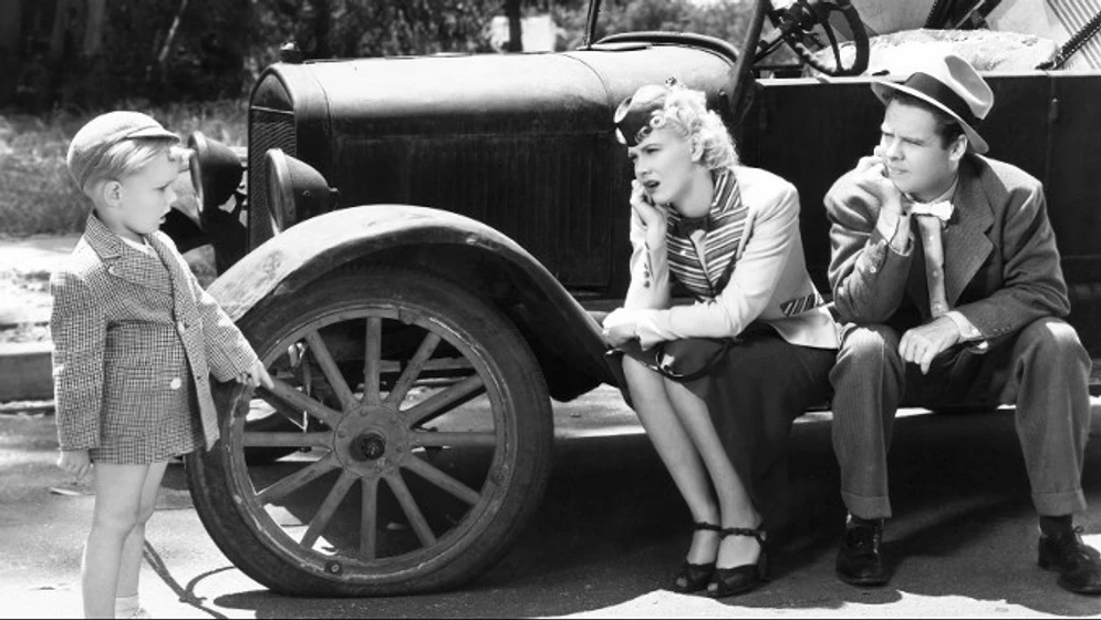 Arthur Lake, Penny Singleton y Larry Simms en blondie-takes-a-vacation