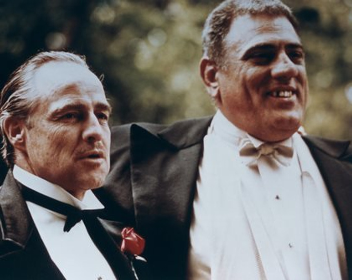 Marlon Brando y Lenny Montana en El Padrino
