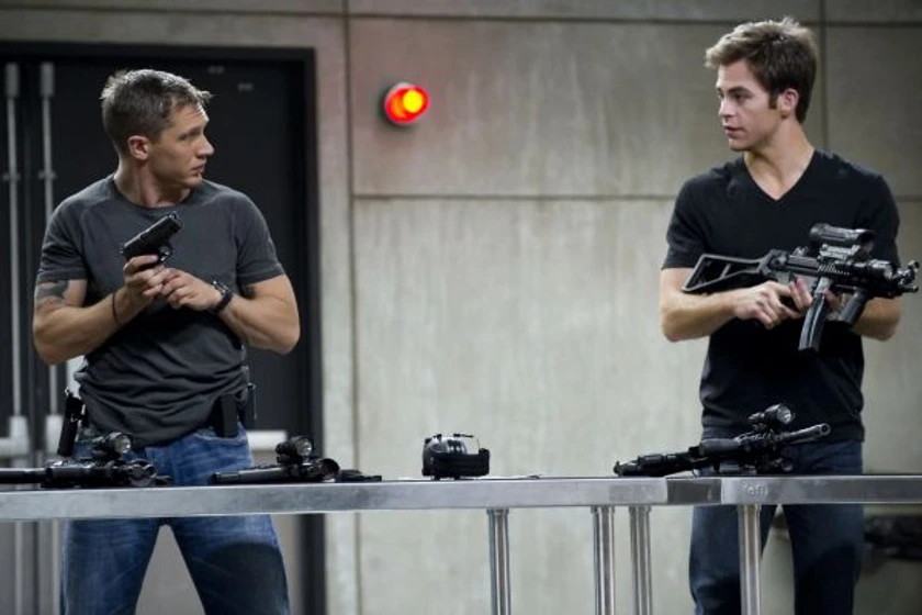 Tom Hardy y Chris Pine en esto-es-la-guerra