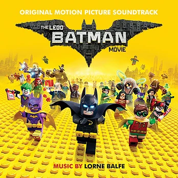 Carátula de la banda de sonido de LEGO Batman: la película. El regreso de los superhéroes de DC
