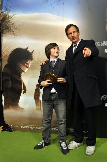 Spike Jonze y Max Records en Donde viven los monstruos (Premiere en Madrid)