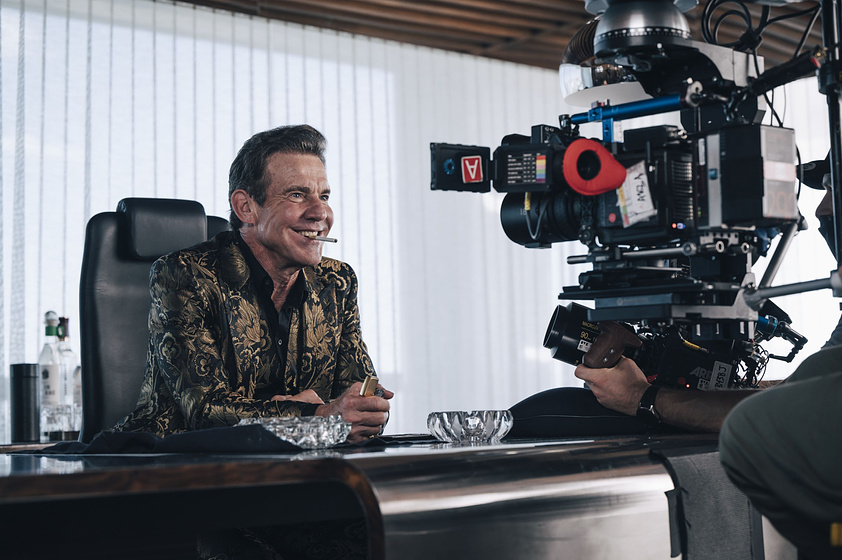 Dennis Quaid en La Sustancia (Rodaje)