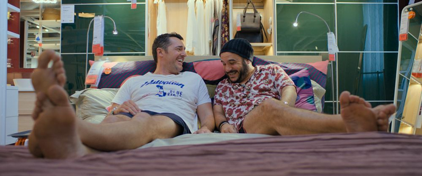 François-Xavier Demaison y Arnaud Ducret en El Club de los Divorciados