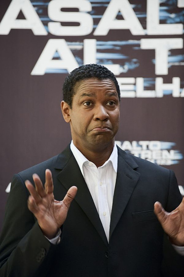 Denzel Washington en Asalto al tren Pelham 123 (Photocall en Madrid. Julio 2009)