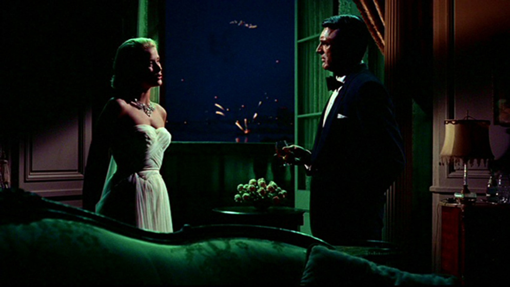 Cary Grant y Grace Kelly en Atrapa a un Ladrón