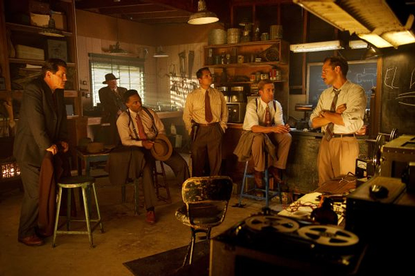 Ryan Gosling, Josh Brolin, Michael Peña y Anthony Mackie en Gangster Squad (Brigada de élite)