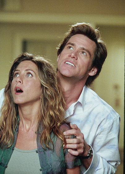 Jim Carrey y Jennifer Aniston en Como Dios