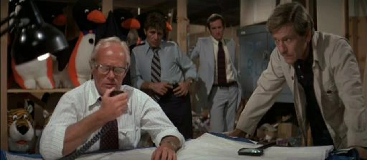 Richard Widmark y George Segal en montana-rusa