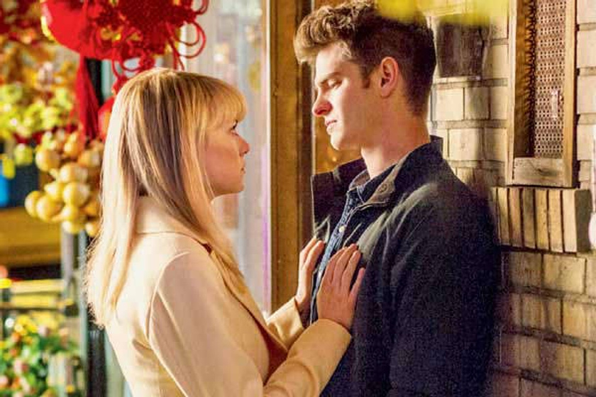 Andrew Garfield y Emma Stone en The Amazing Spider-Man 2: El Poder de Electro