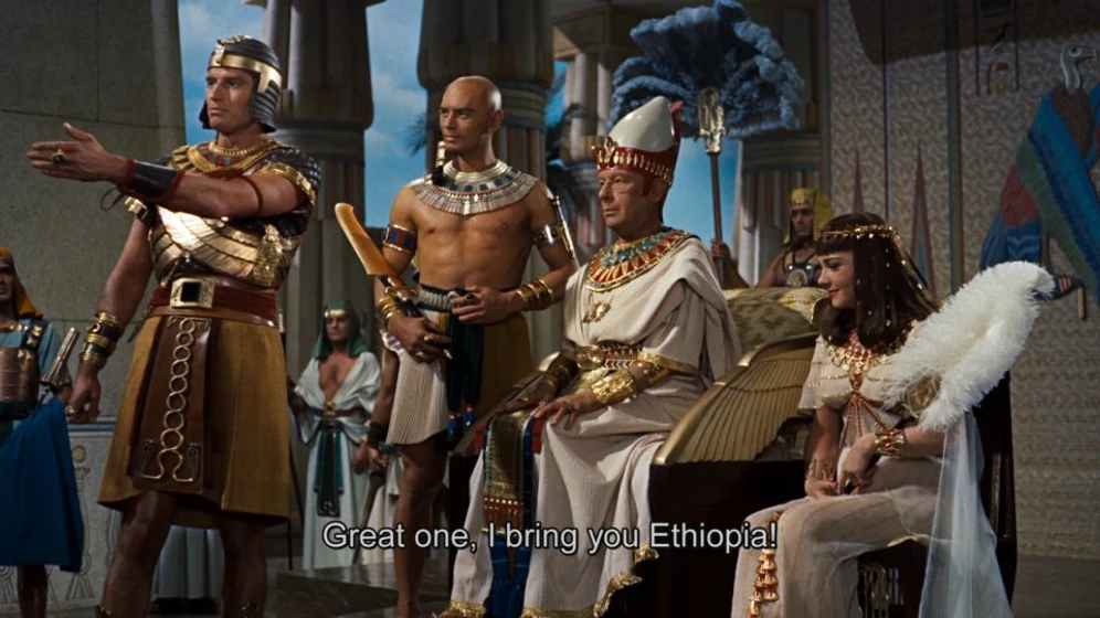 Yul Brynner en Los Diez mandamientos