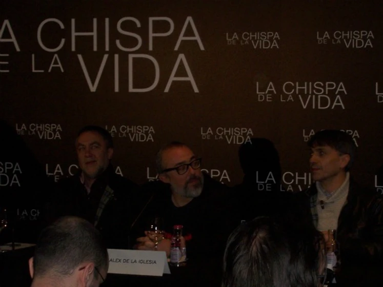 Álex de la Iglesia y José Mota en la-chispa-de-la-vida (Rueda de prensa La chispa de la vida)