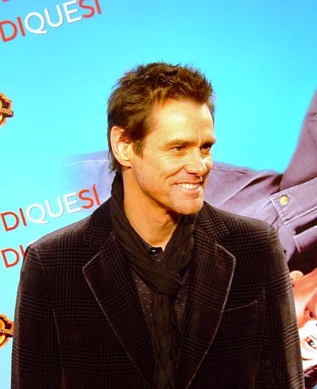 Jim Carrey en Di que sí (Photocall en Madrid. Diciembre 2008)