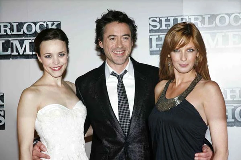 Rachel McAdams, Robert Downey Jr. y Kelly Reilly en Sherlock Holmes (Presentación rodaje en Londres. Octubre 2008)