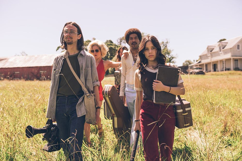 Brittany Snow, Kid Cudi, Owen Campbell, Mia Goth y Jenna Ortega en X