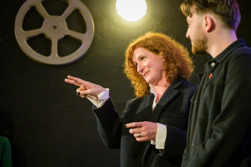 Andrija Zunac y Tanja Smoje en sandbag-dam (Berlinale. Febrero 2025)