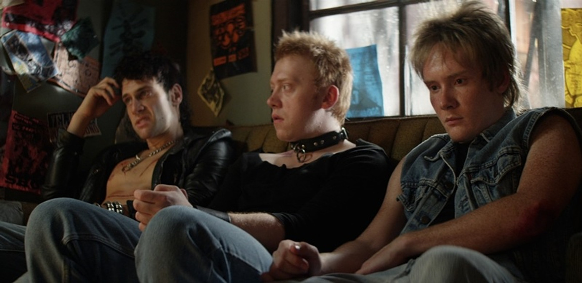 Rupert Grint, Justin Bartha y Bronson Adams en CBGB