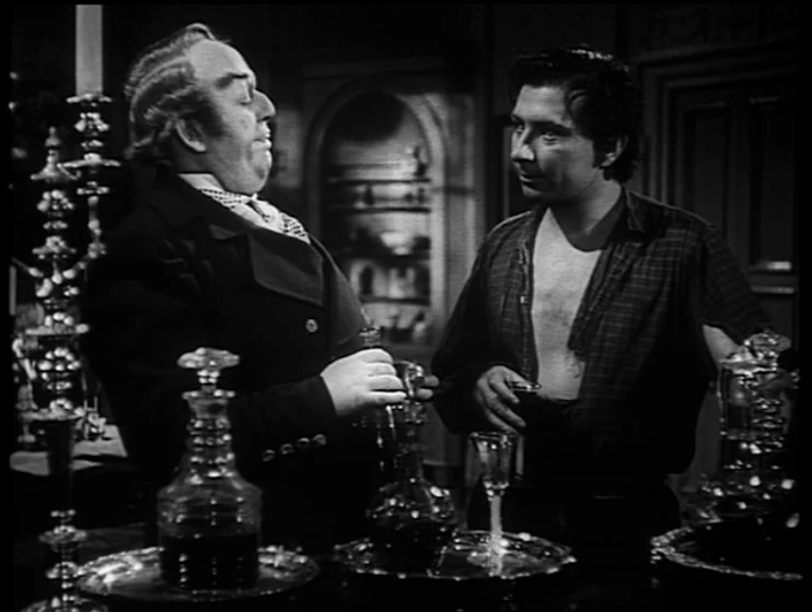 Charles Laughton y Robert Newton en posada-jamaica