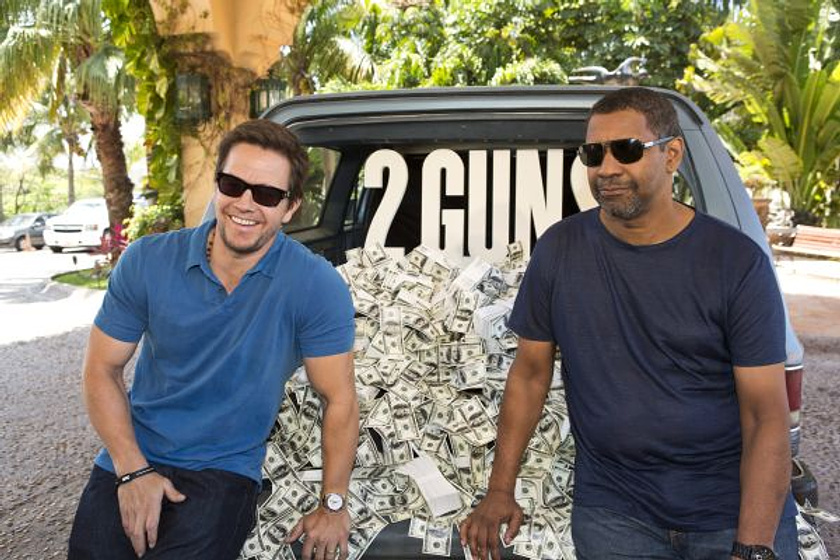 Mark Wahlberg y Denzel Washington en 2 Guns (Photocall en Cancún. Abril 2013)