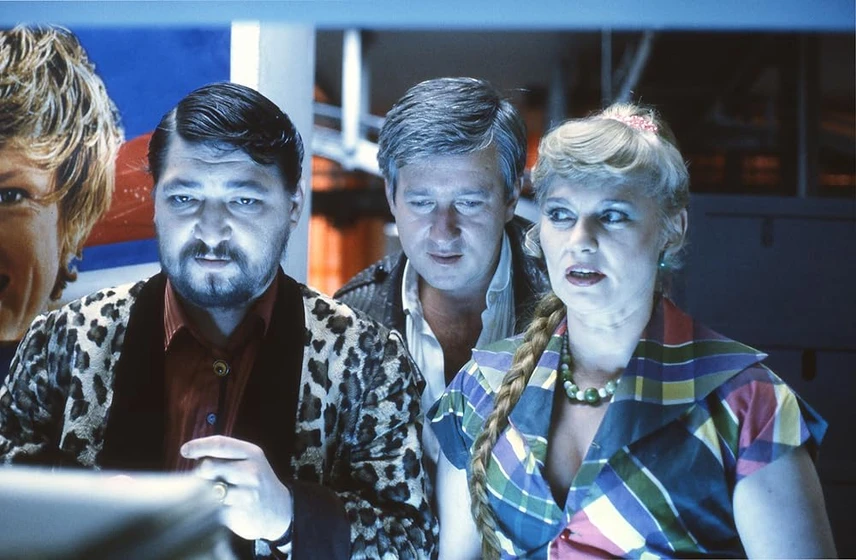 Rainer Werner Fassbinder y Wolf Gremm en kamikaze-1989