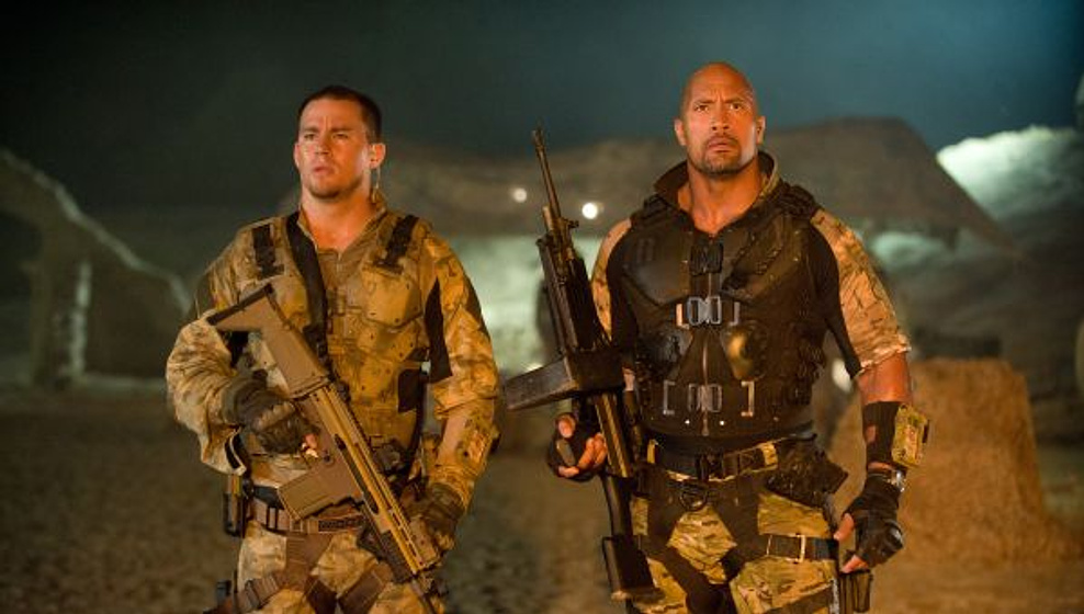 Dwayne Johnson y Channing Tatum en G.I. Joe: La Venganza