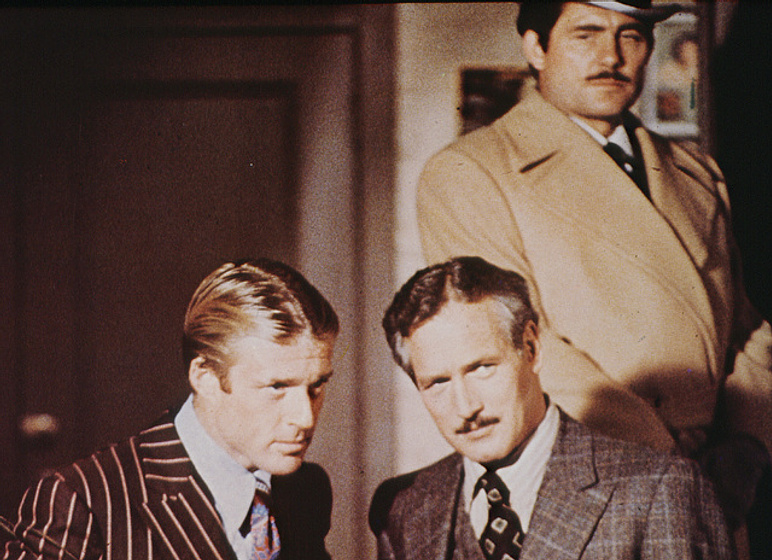 Robert Redford, Paul Newman y Robert Shaw en El Golpe