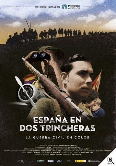 Imagen de España en dos trincheras. La Guerra Civil en color (Cartel español)