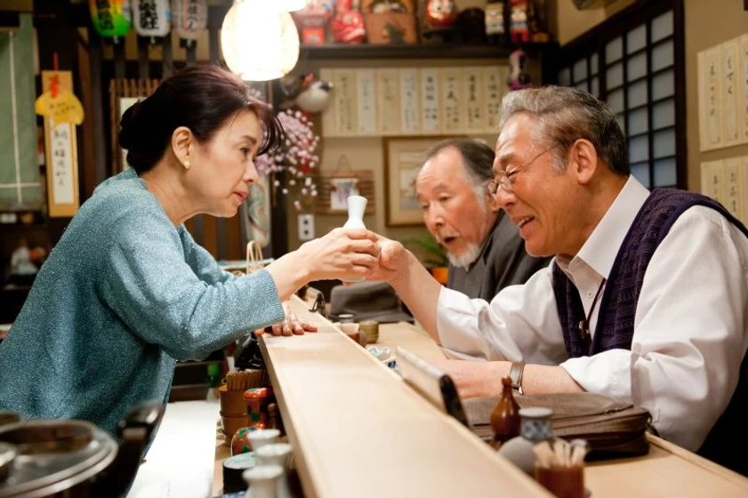Isao Hashizume y Masahiko Nishimura en una-familia-de-tokio