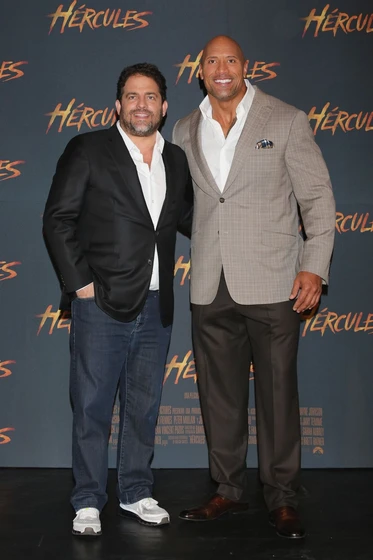 Brett Ratner y Dwayne Johnson en hercules (Premiere en Mexico. Agosto 2014)