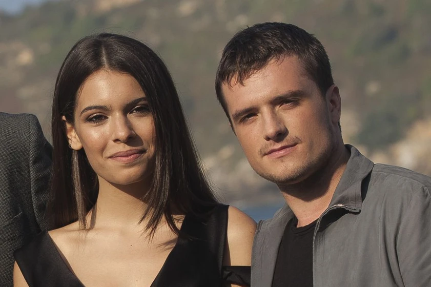 Josh Hutcherson y Claudia Traisac en escobar-paraiso-perdido (Presentación en San Sebastián. Septiembre 2014)