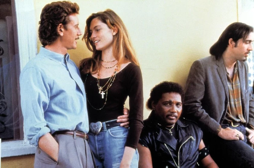 Nicolas Cage, Erika Anderson, Judge Reinhold y Aaron Neville en zandalee-en-el-limite-del-deseo