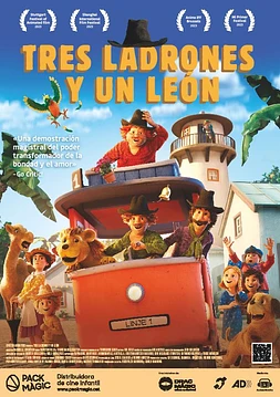 poster of movie Tres Ladrones y un León