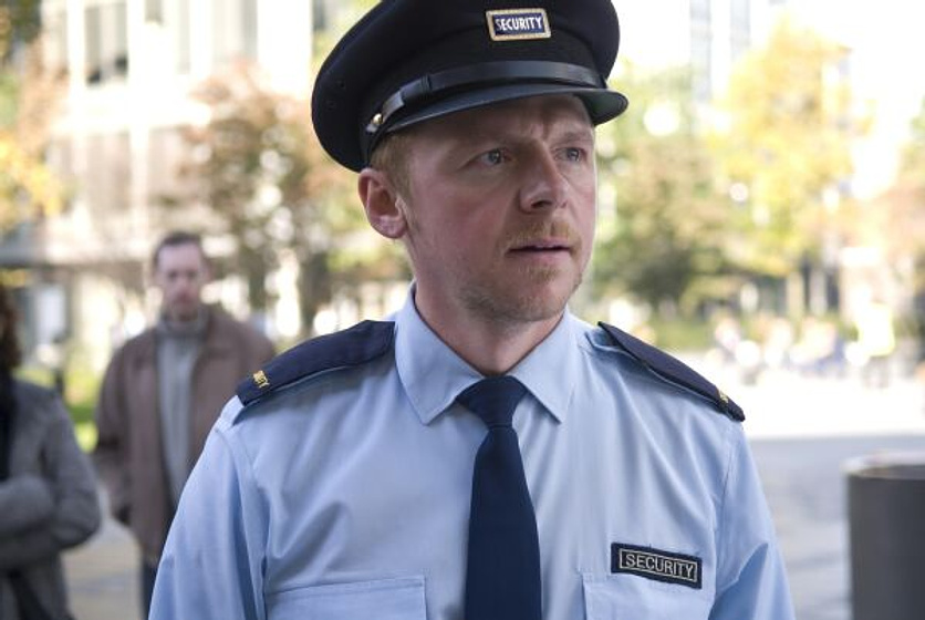 Simon Pegg en Corredor de fondo