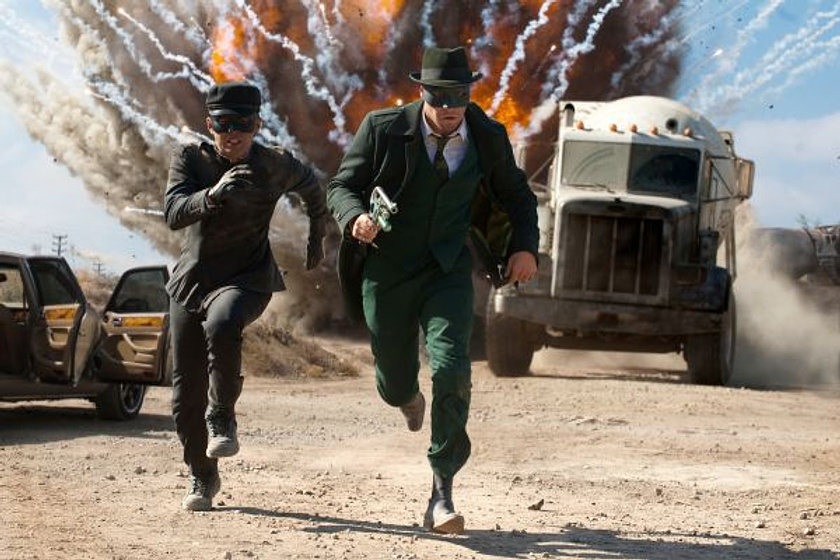 Seth Rogen y Jay Chou en The Green Hornet