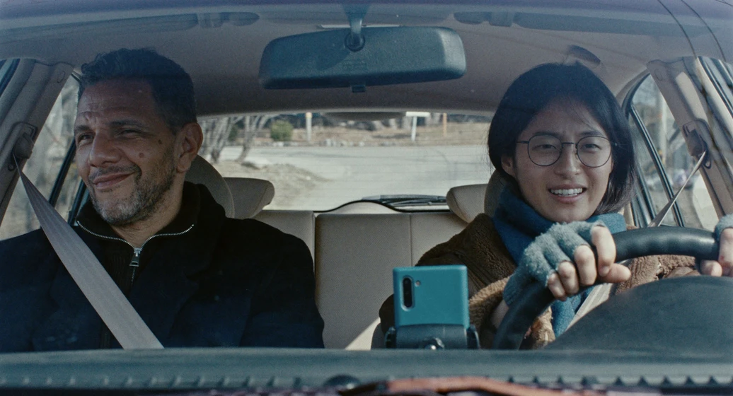 Roschdy Zem y Bella Kim en invierno-en-sokcho