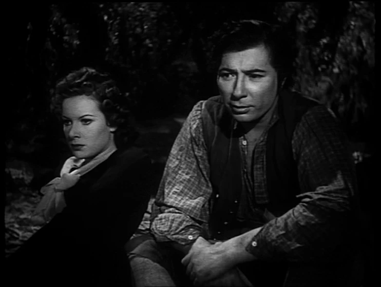 Maureen O'Hara y Leslie Banks en posada-jamaica