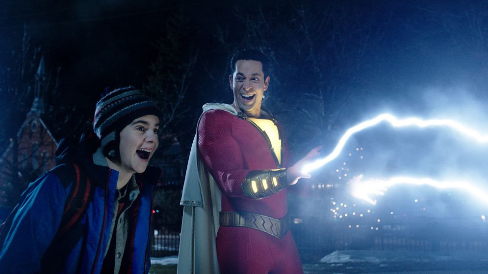 Zachary Levi y Asher Angel en ¡Shazam!