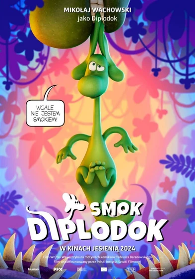 Imagen de diplodocus (Cartel polaco)