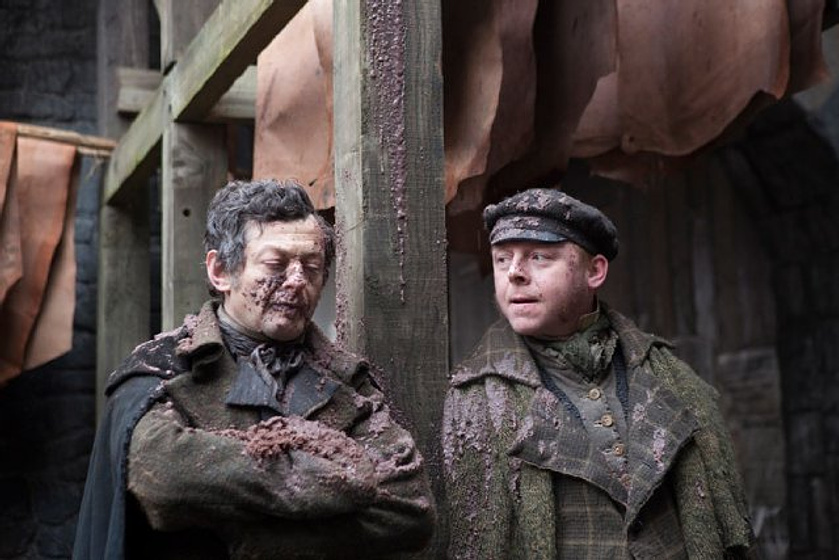 Andy Serkis y Simon Pegg en Burke & Hare