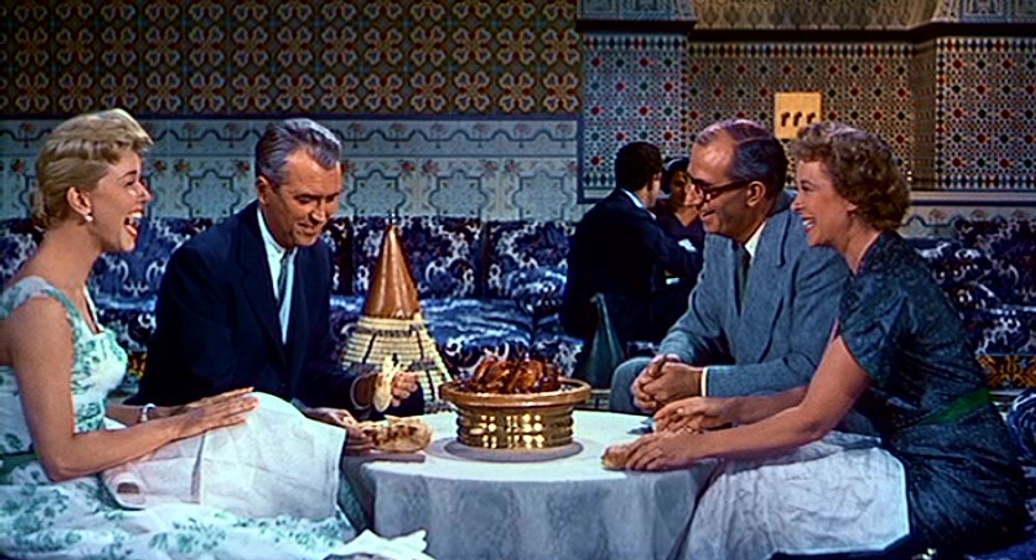 James Stewart, Doris Day, Brenda De Banzie y Bernard Miles en El Hombre que Sabía Demasiado