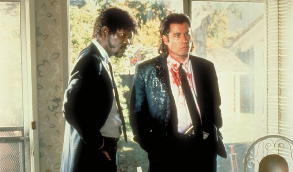 Samuel L. Jackson y John Travolta en Pulp Fiction