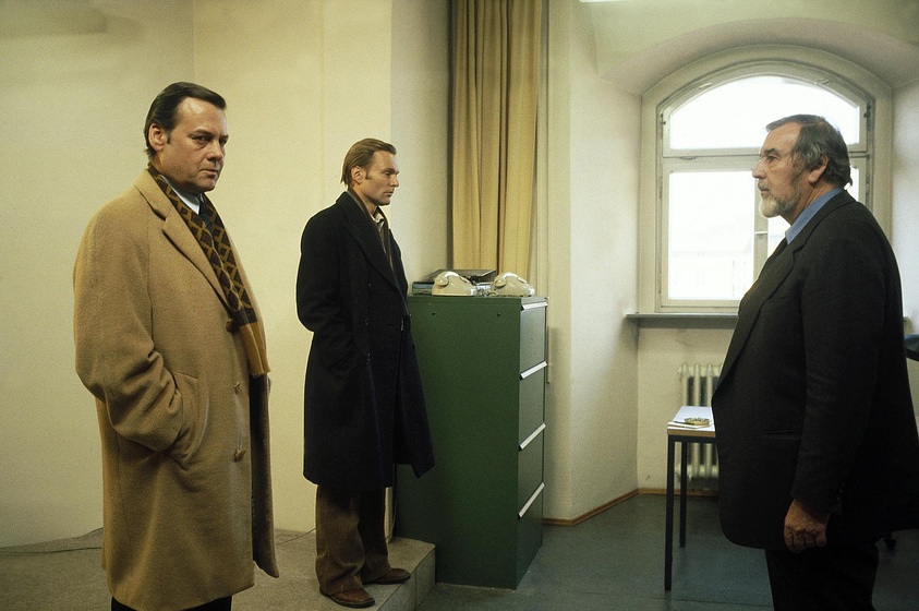Helmut Griem, Bernhard Wicki y Walter Kohut en La Celda de Cristal