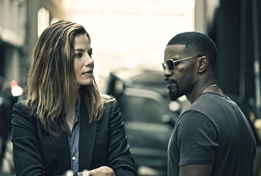 Jamie Foxx y Michelle Monaghan en noche-de-venganza-2017