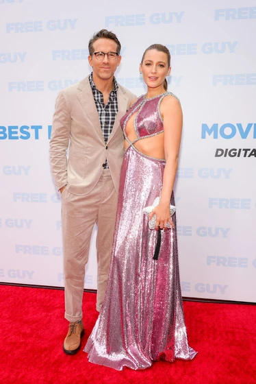 Ryan Reynolds y Blake Lively en free-guy (Premiere en New York. Agosto 2021)