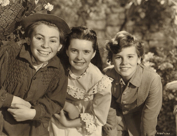 Margaret O'Brien, Dean Stockwell y Brian Roper en El Jardín Secreto