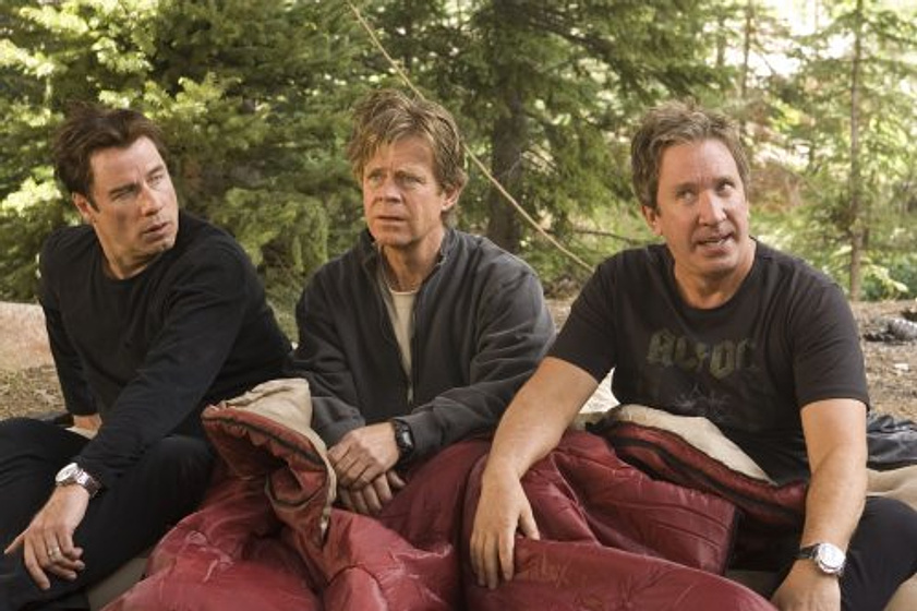 John Travolta, William H. Macy y Tim Allen en Cerdos Salvajes (Con un Par... de Ruedas)