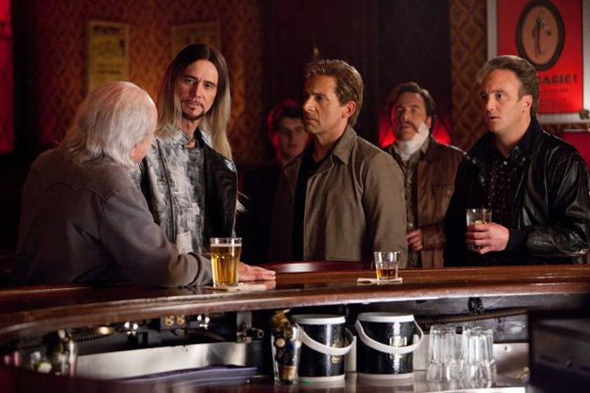 Jim Carrey, Jay Mohr, Alan Arkin, Steve Carell y Michael Herbig en El Increíble Burt Wonderstone
